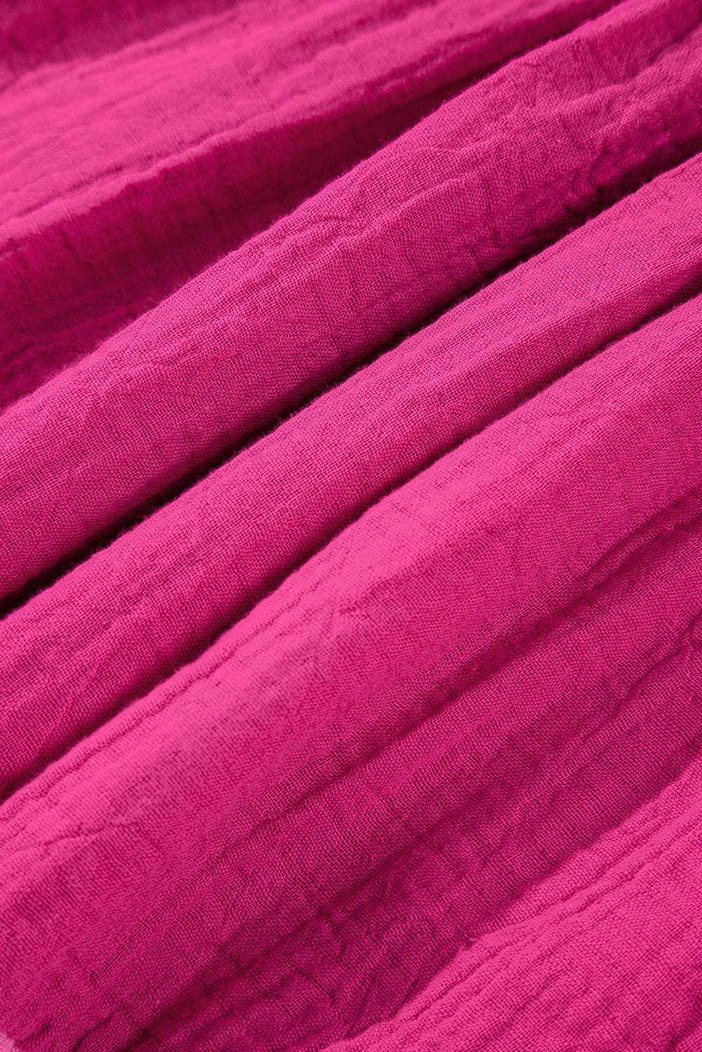 Close-up of pink fabric with visible texture. Women's dresses, mini dress, cotton dress, summer dress, 100% cotton dress, color block dress,