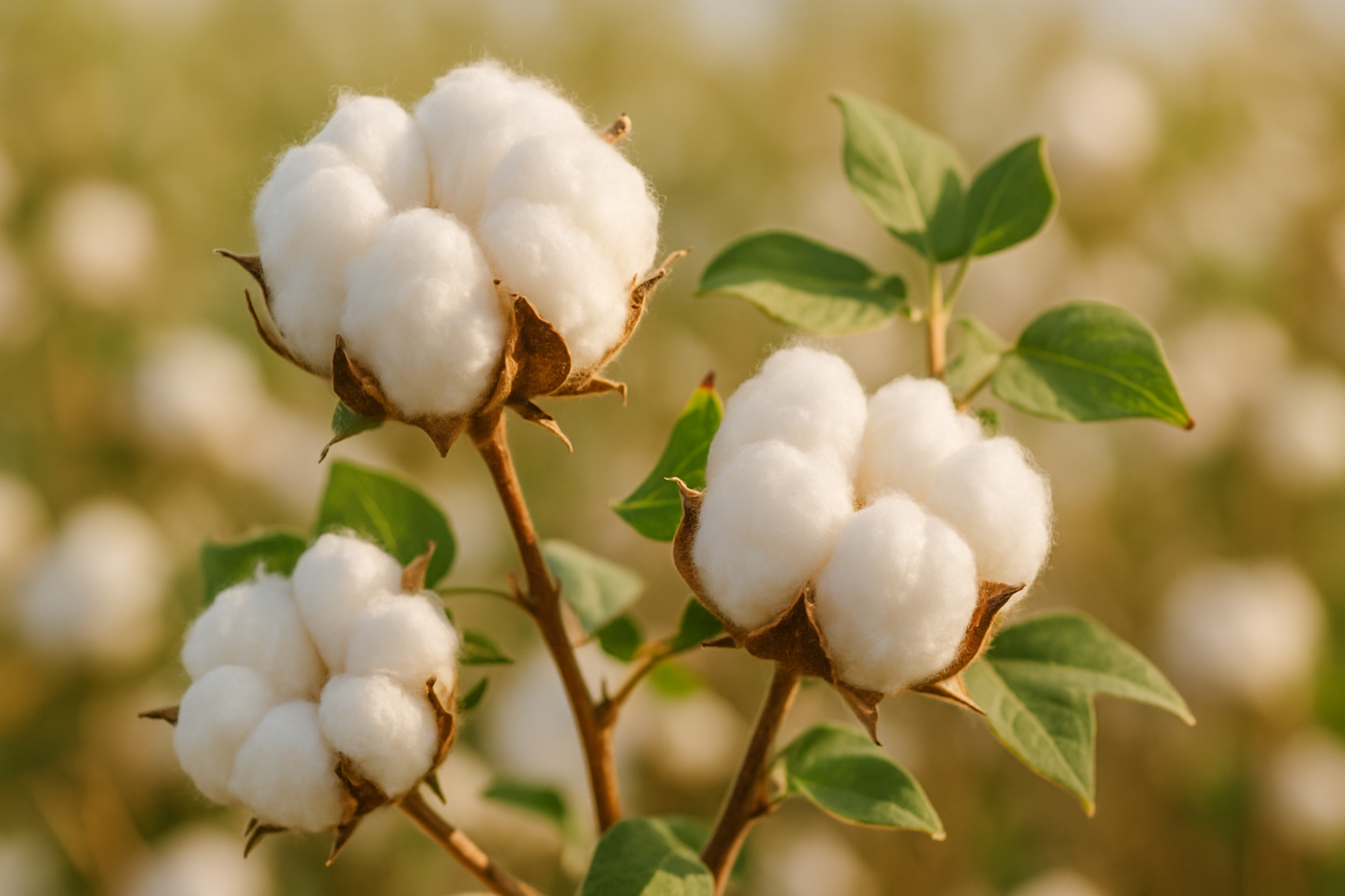 Closeup of a Cotton Plant